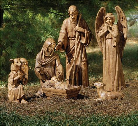 outdoor nativity set resin